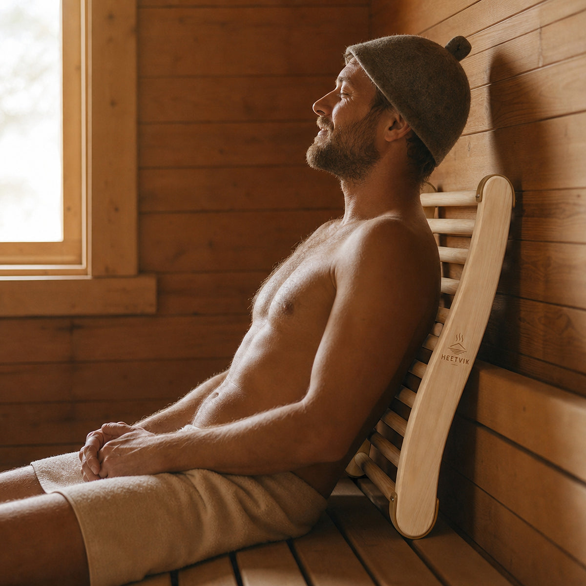 Sauna Rugsteun Hout - Ergonomische Rugleuning