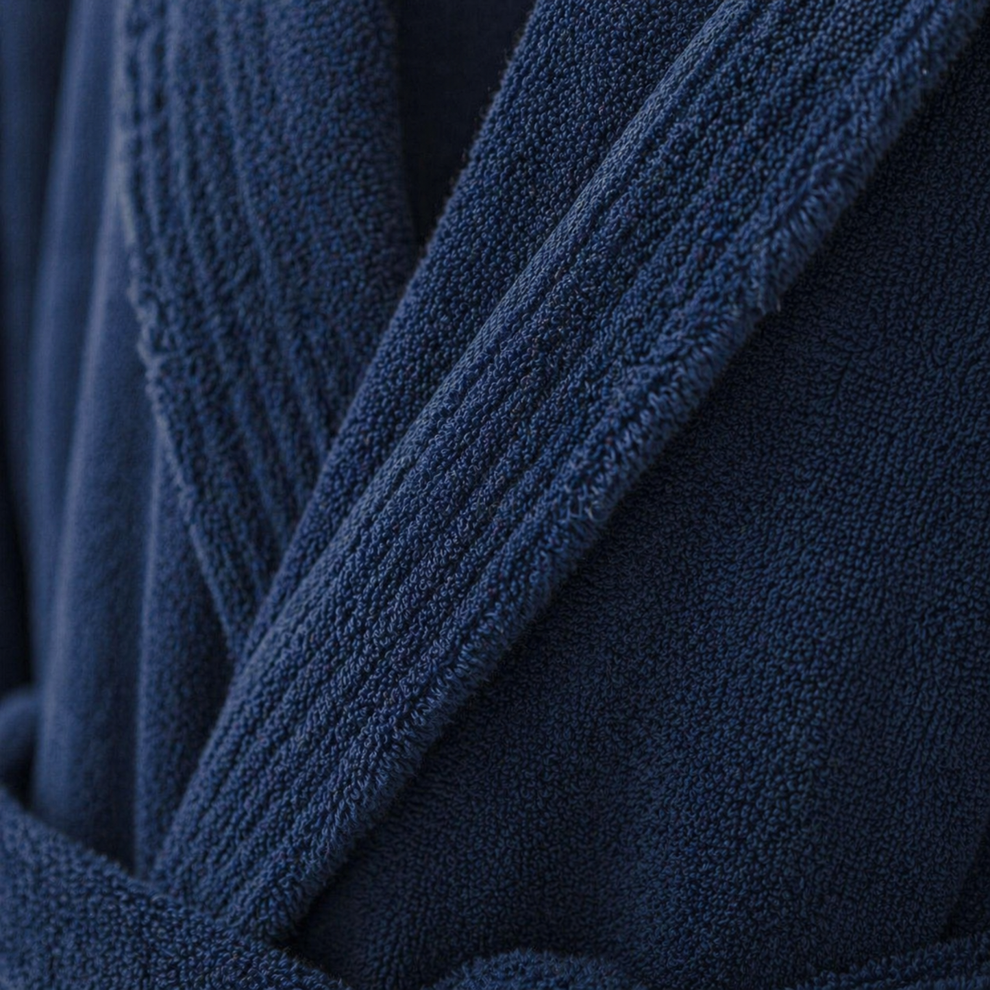 Sauna Badjas Heren met Capuchon - Marineblauw