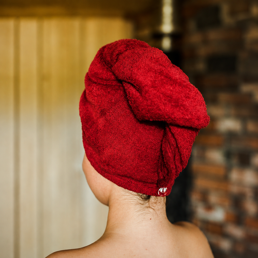 Haarhanddoek Katoen - Burgundy