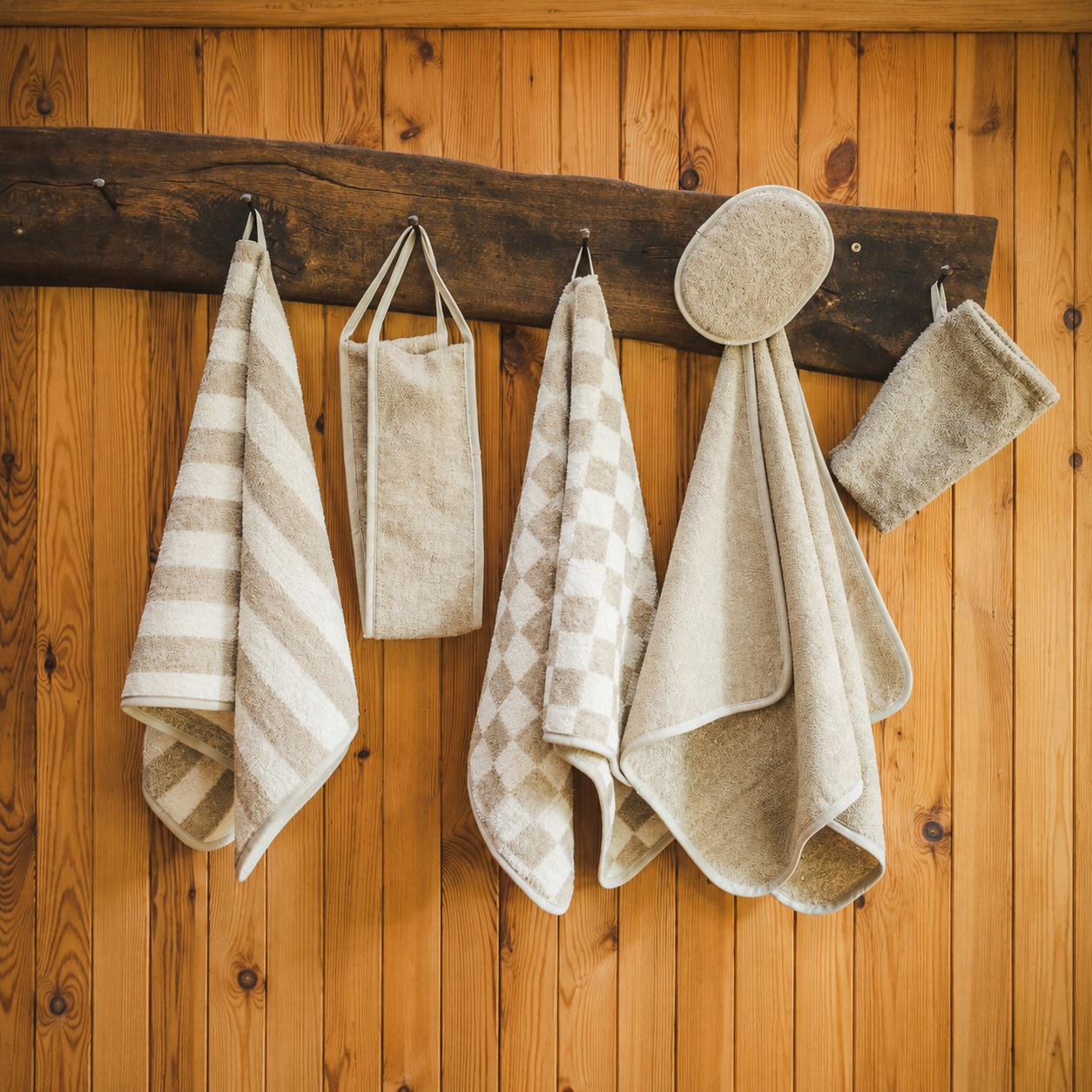 Linnen Scrubband Sauna - Ruggenwasser