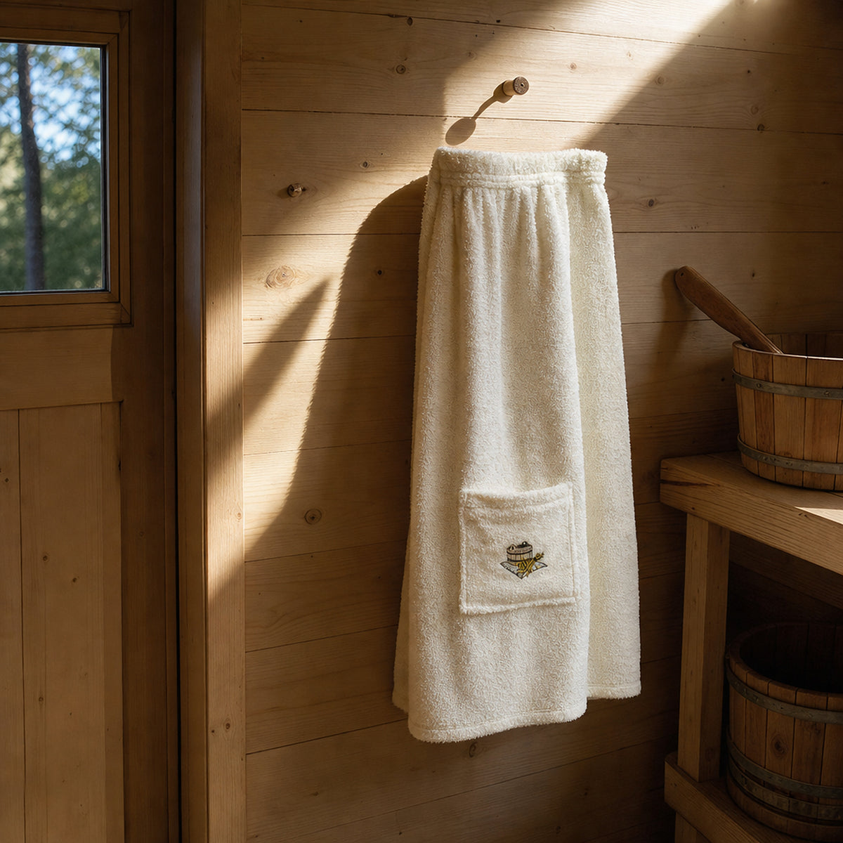 Saunahanddoek Dames Crème