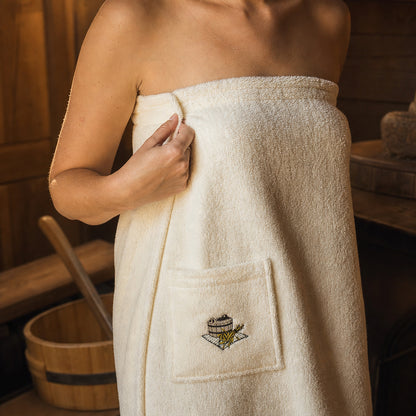Saunahanddoek Dames Crème