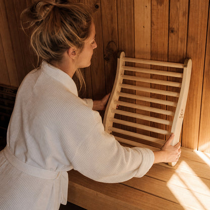 Sauna Rugsteun Hout - Ergonomische Rugleuning