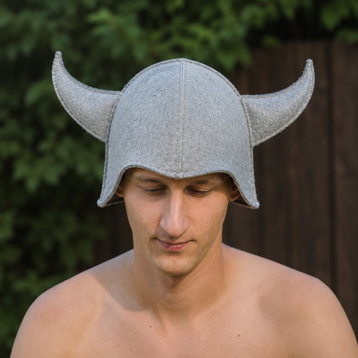 Sauna Hoed Viking 100% Wol - Grijs