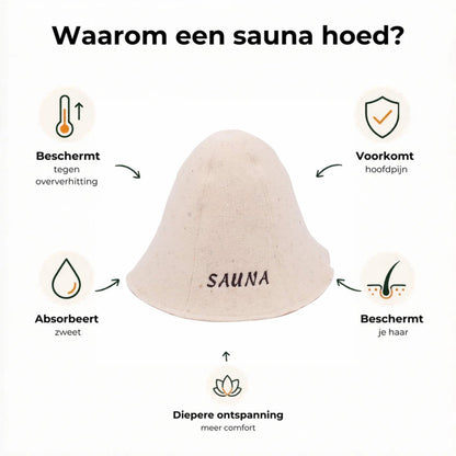 Wollen Saunahoed 'Sauna'