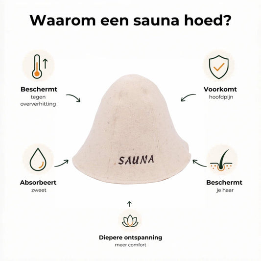 Wollen Saunahoed 'Sauna'