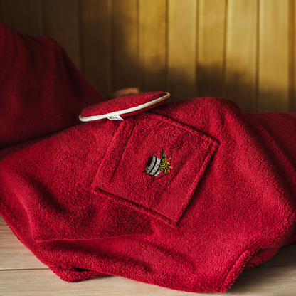 Saunahanddoek Dames Burgundy