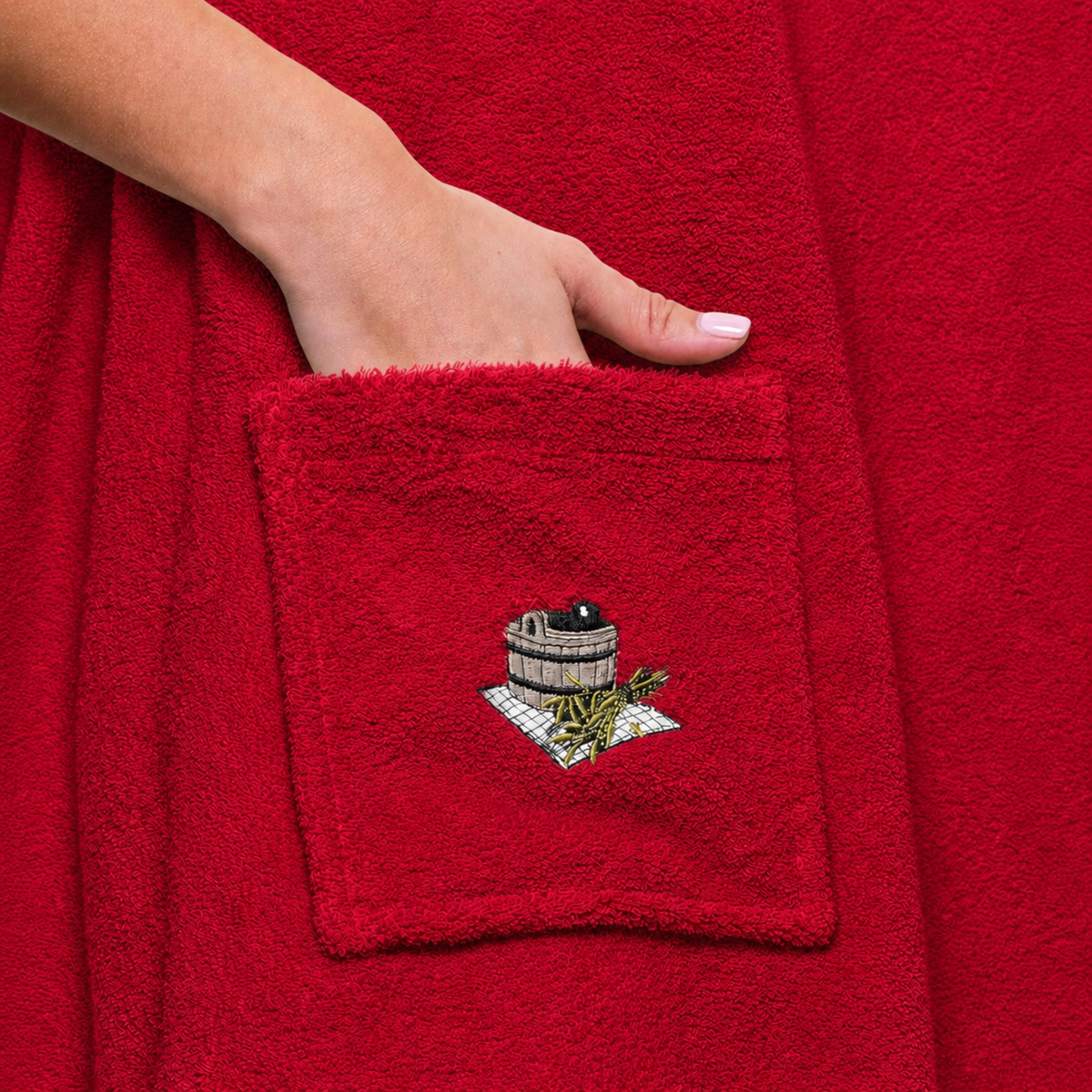 Saunahanddoek Dames Burgundy