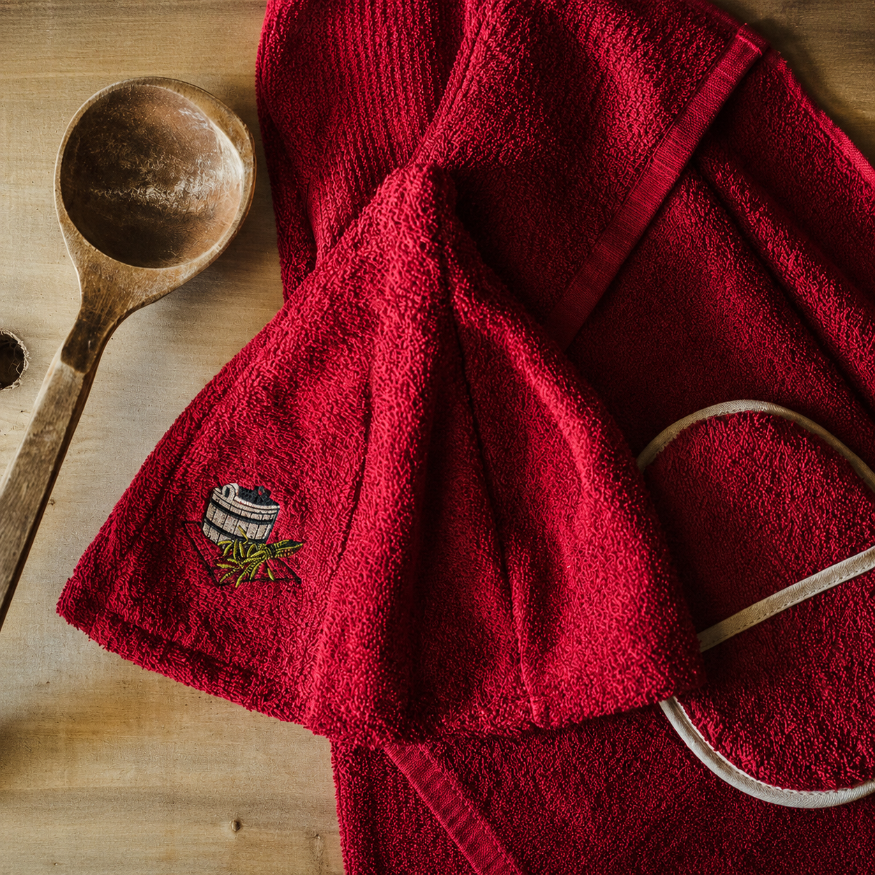 Sauna Muts Katoen - Rood
