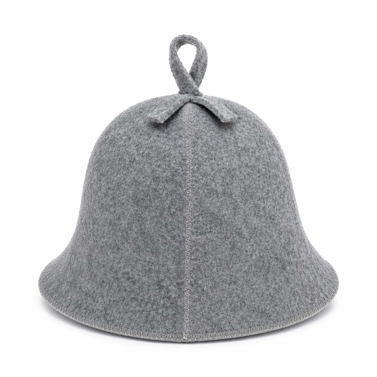 Sauna Muts Met Ophangoog Wol/Polyester - Grijs