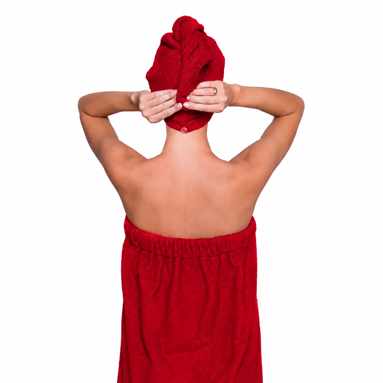Haarhanddoek Katoen - Burgundy