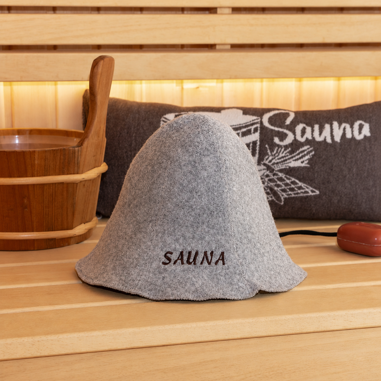 Sauna Muts Wol/ Polyester- Saunahoed
