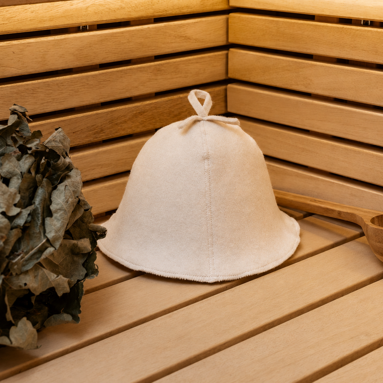 Sauna Muts 100% Wol - Saunahoed