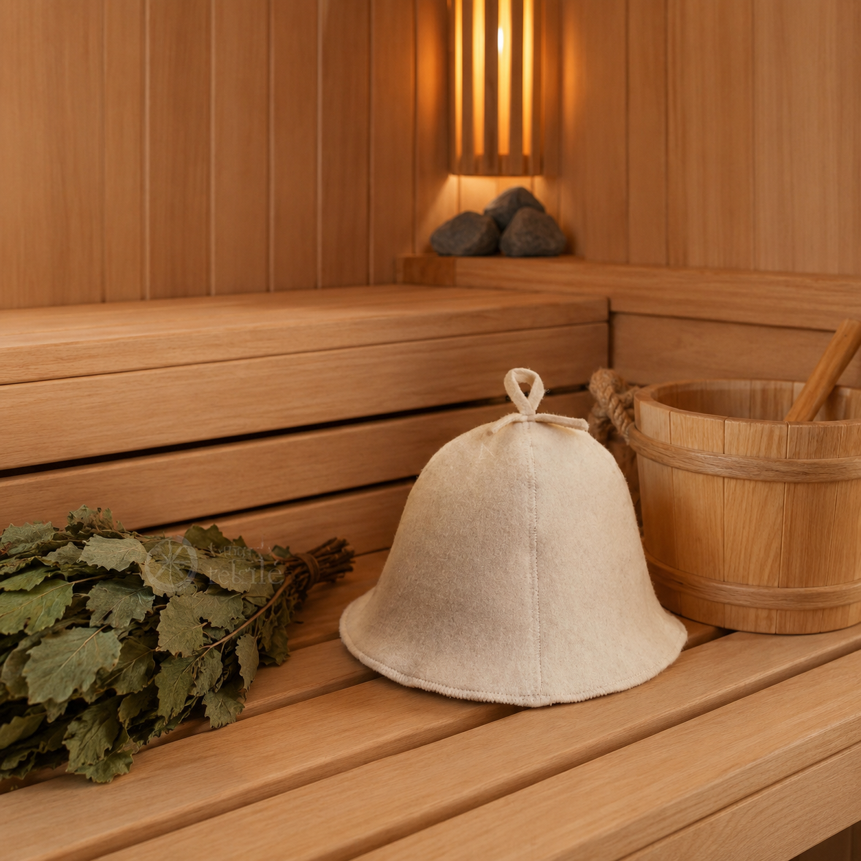 Sauna Muts 100% Wol - Saunahoed
