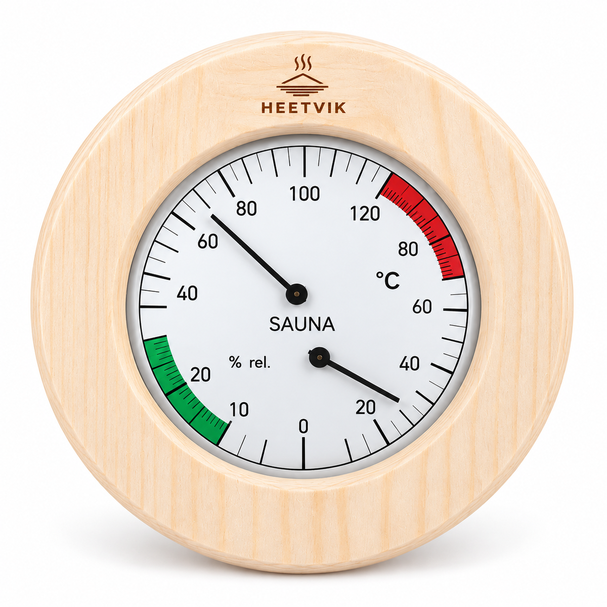 Sauna Thermometer Hygrometer Hout - Rond