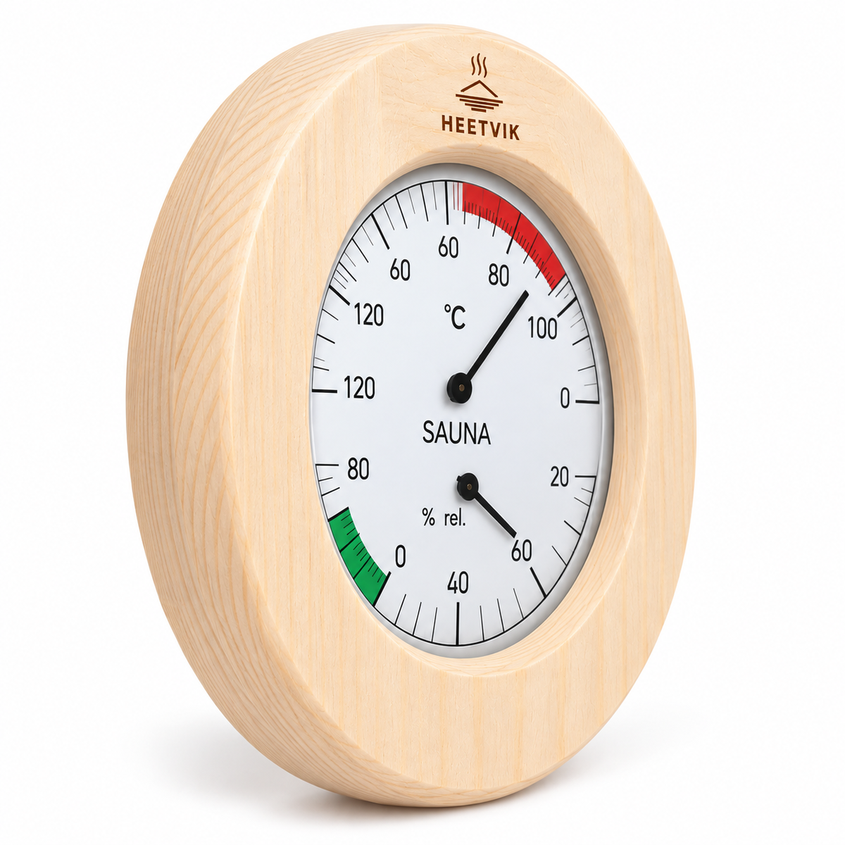 Sauna Thermometer Hygrometer Hout - Rond
