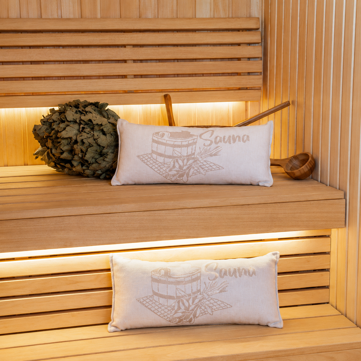 Sauna Kussen Katoen - Beige