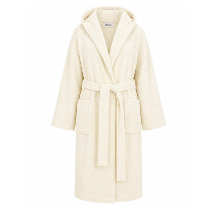 Sauna Badjas Dames met Capuchon - Burgundy