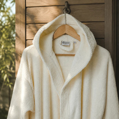 Sauna Badjas Dames met Capuchon - Burgundy
