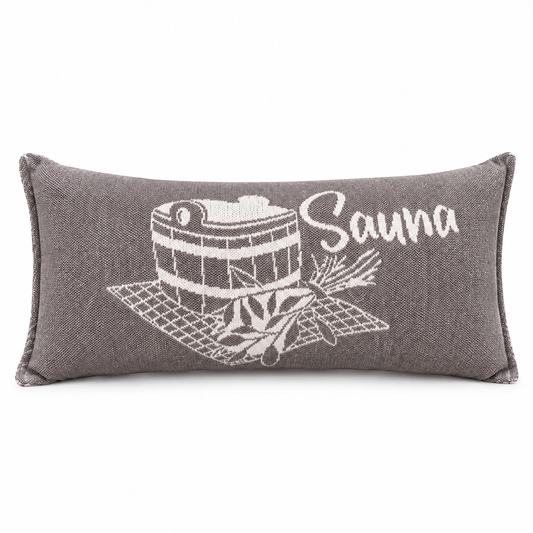 Sauna Kussen Katoen - Lichtgrijs