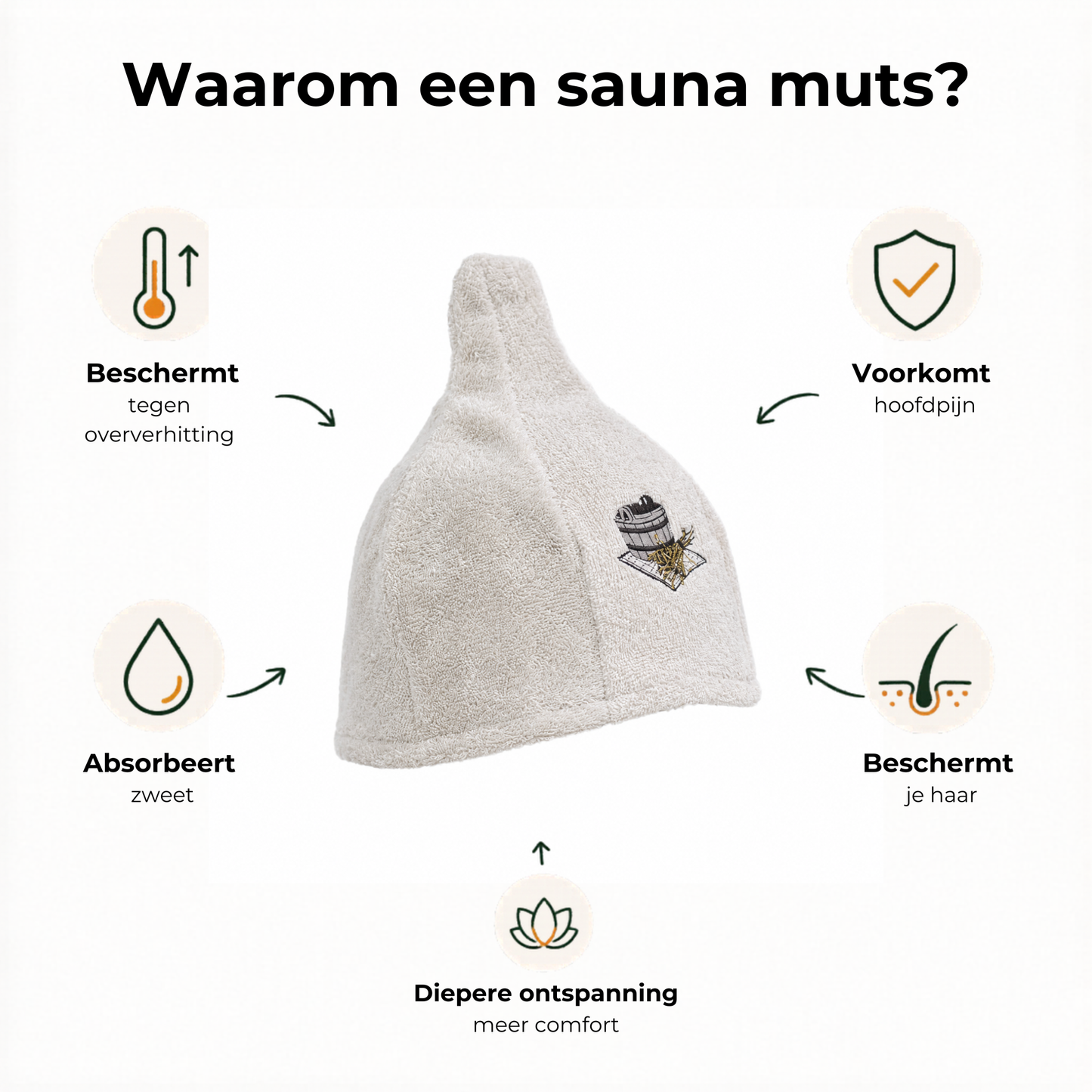 Sauna Muts Katoen - Beige