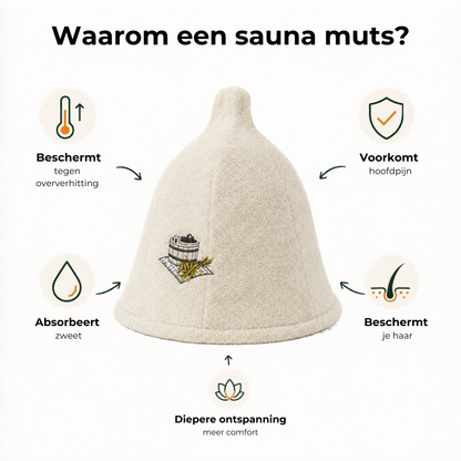 Sauna Muts Linnen/ Katoen - Saunahoed