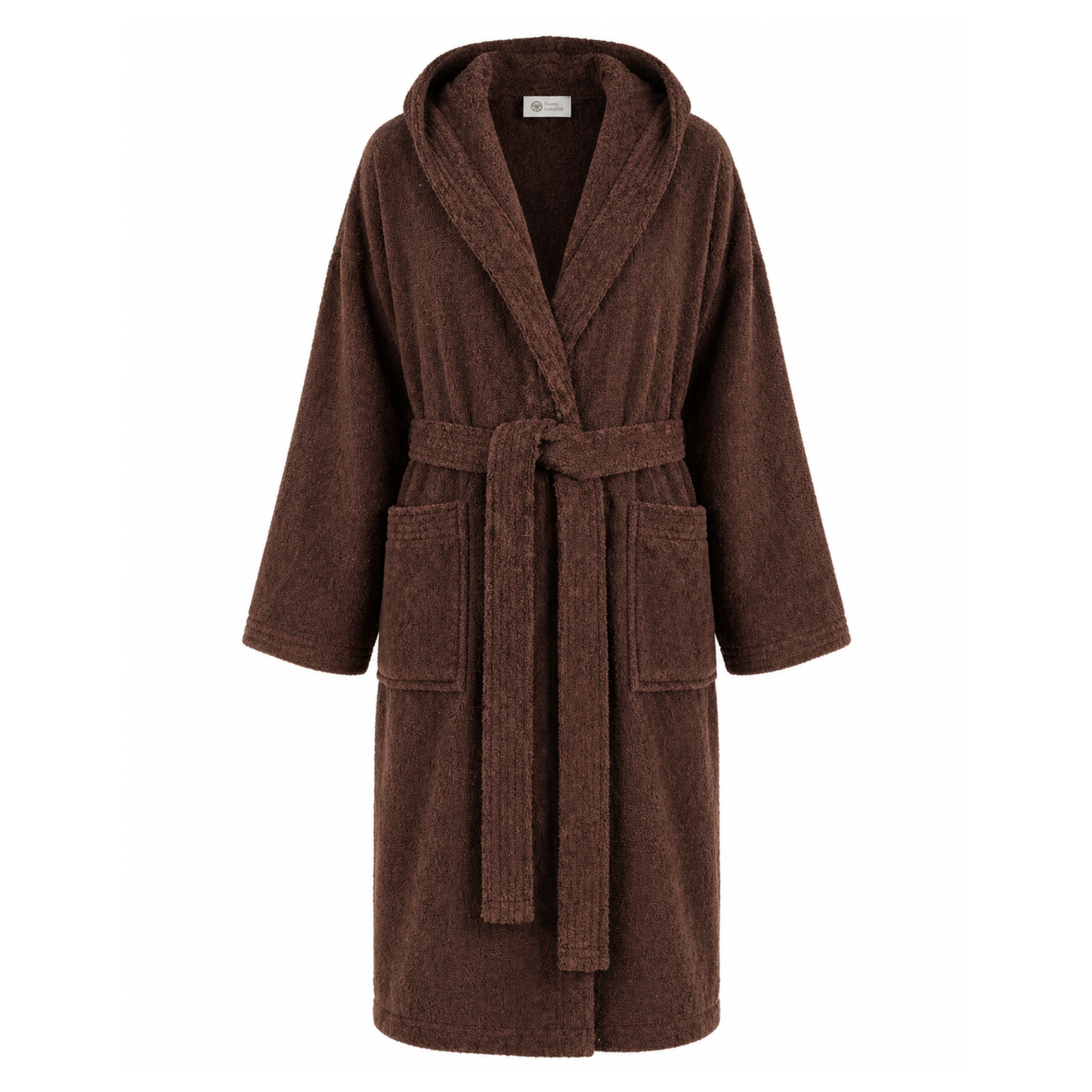 Sauna Badjas Heren met Capuchon - Choco