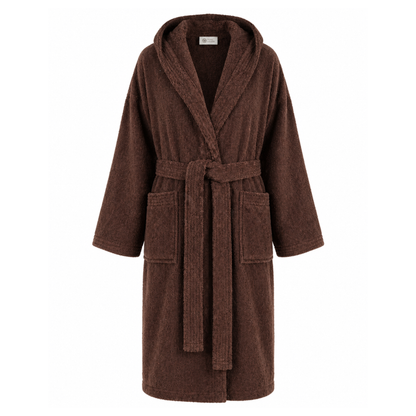 Sauna Badjas Heren met Capuchon - Choco