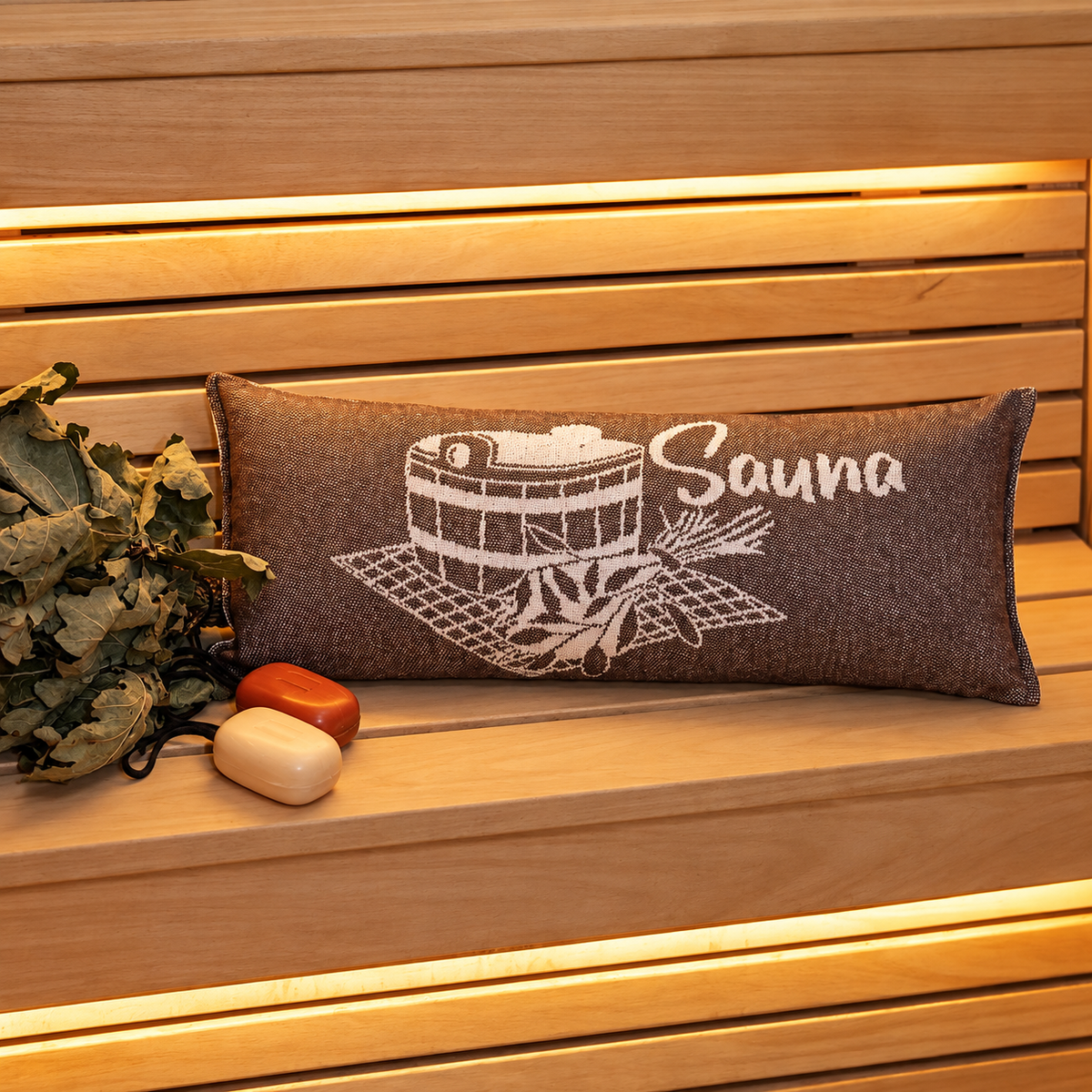 Sauna Kussen Katoen - Bruin