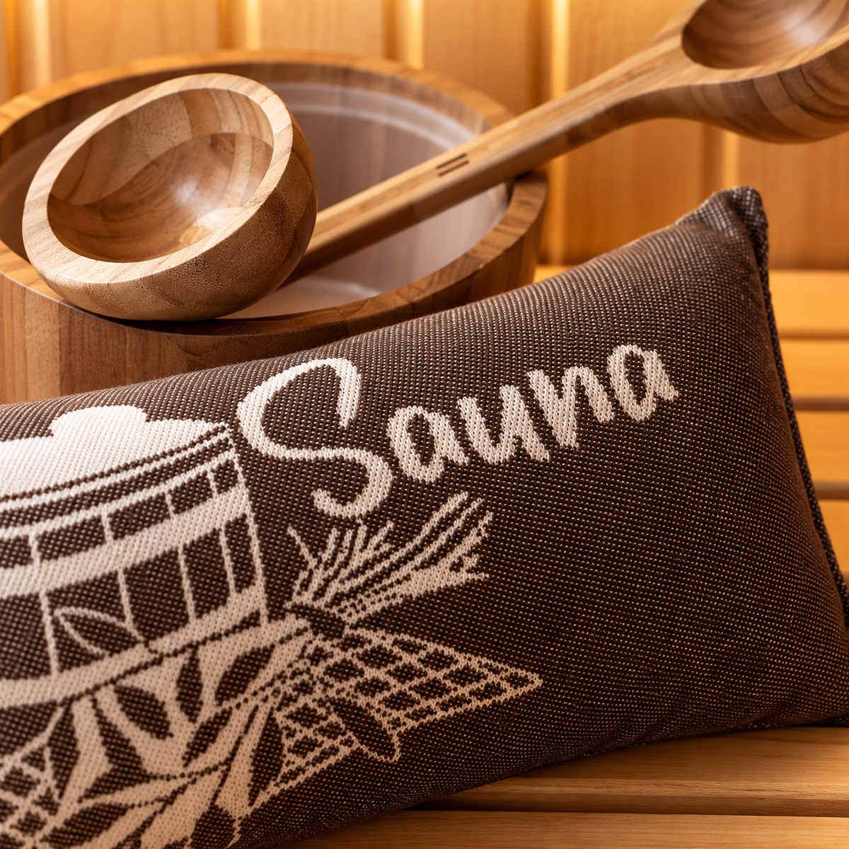 Sauna Kussen Katoen - Bruin